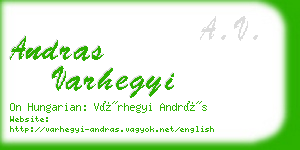 andras varhegyi business card